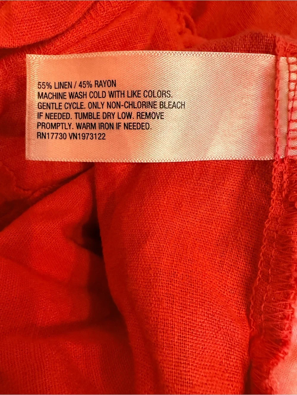 Linen Blend Coral Pink Romper